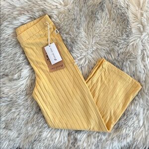 5T NWT Toddler Girl Mustard Yellow Ribbed Pants